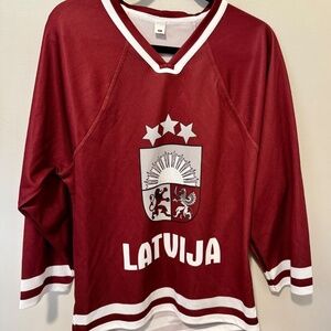 Team Latvija / Latvia Hockey Jersey - Youth Size 150 - National Team - Kids